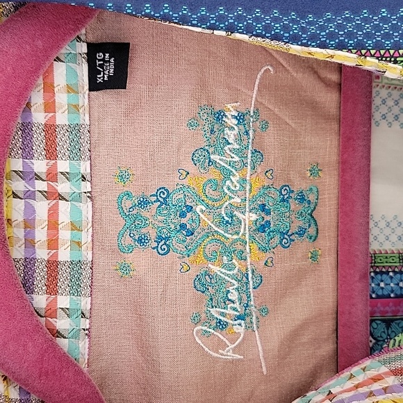 Robert Graham Striped Multicolor Flip Cuffs Long Sleeve Button-down Sz XL - Picture 5 of 11